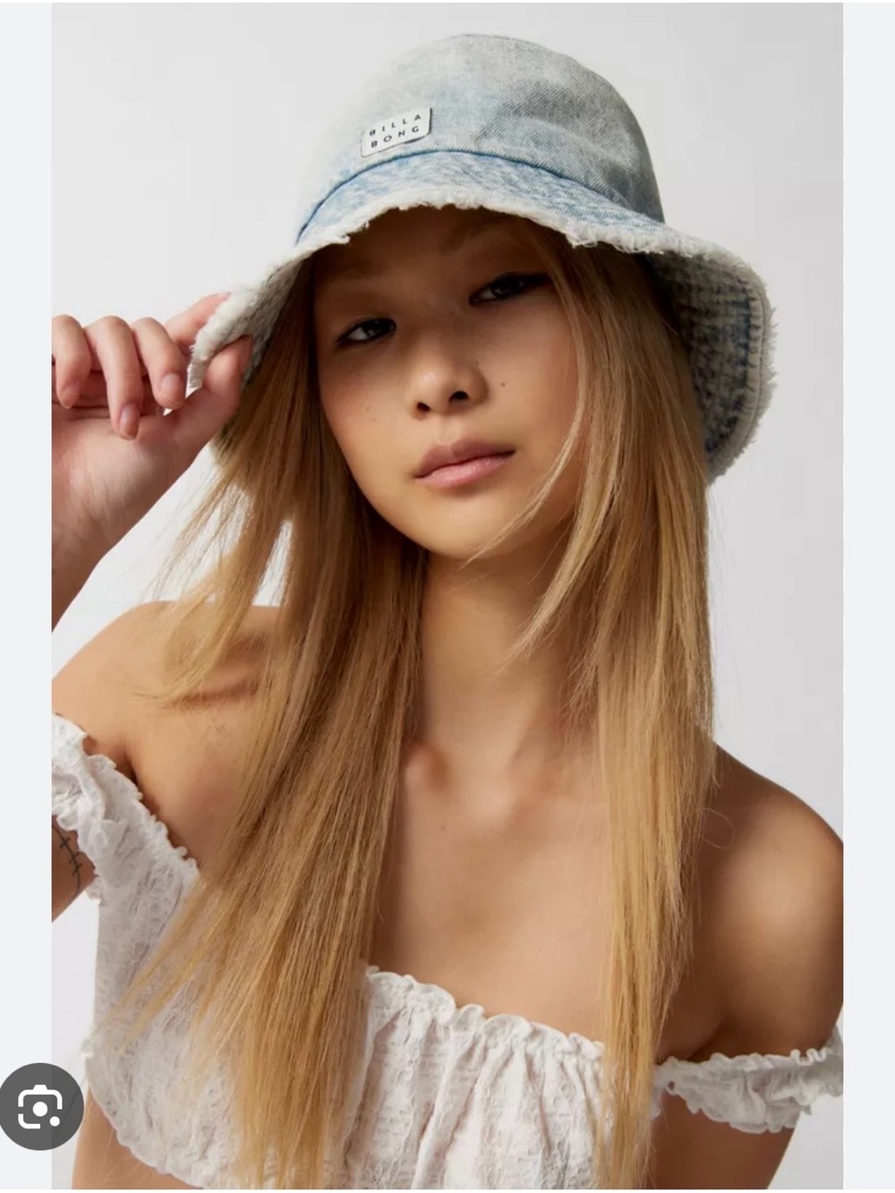 Billabong Light Wash Denim Bucket Hat